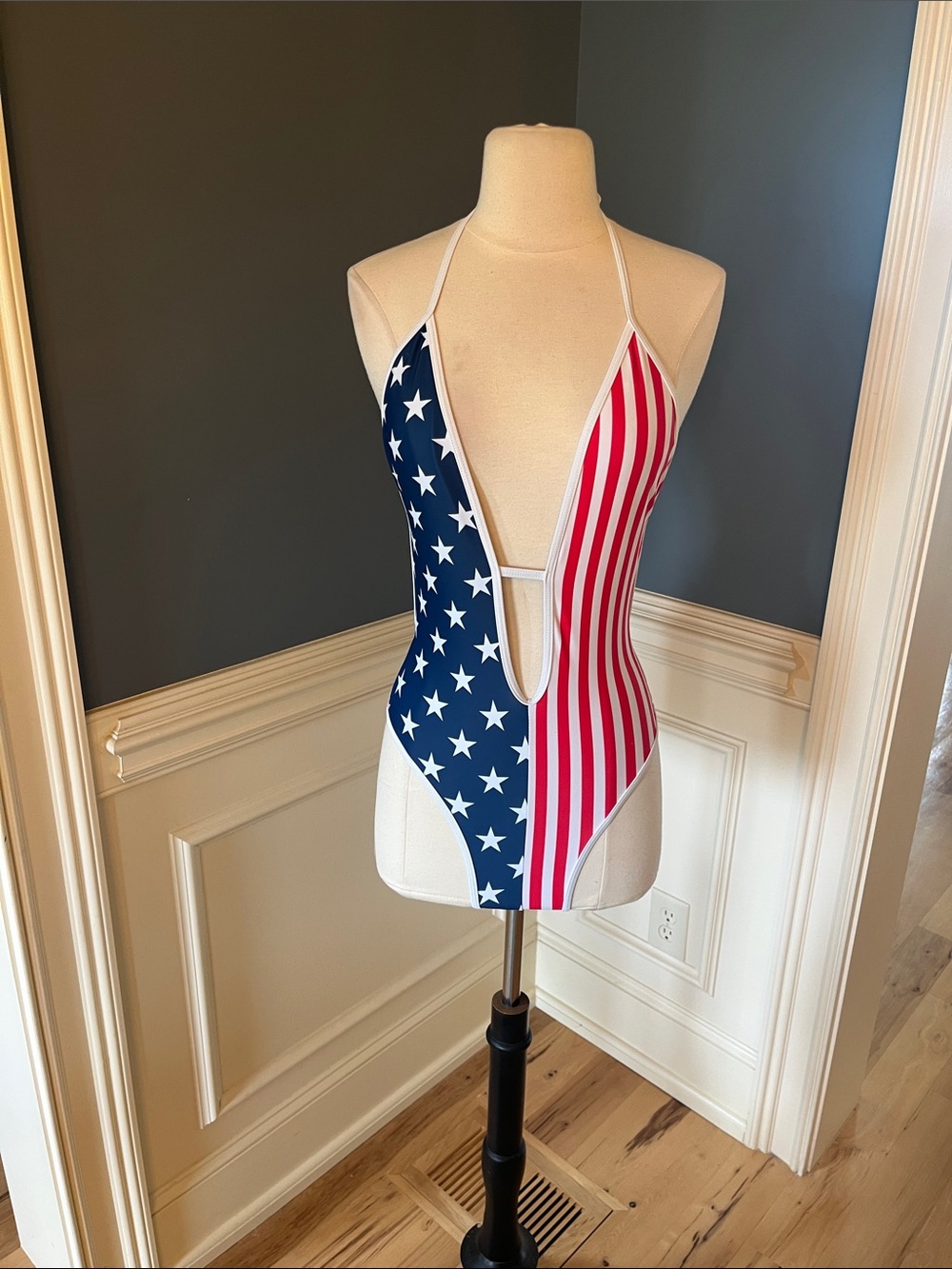 Stars and Stripes Red White Blue Swimsuit One Piece